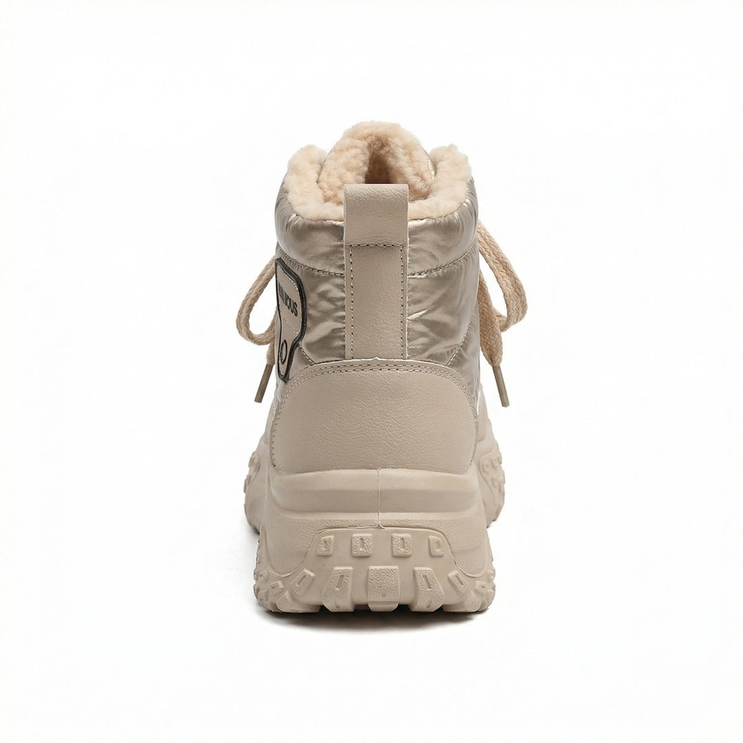 Damen gefütterte Winter-Sneaker mit hohem Kragen und rutschfester Sohle EB