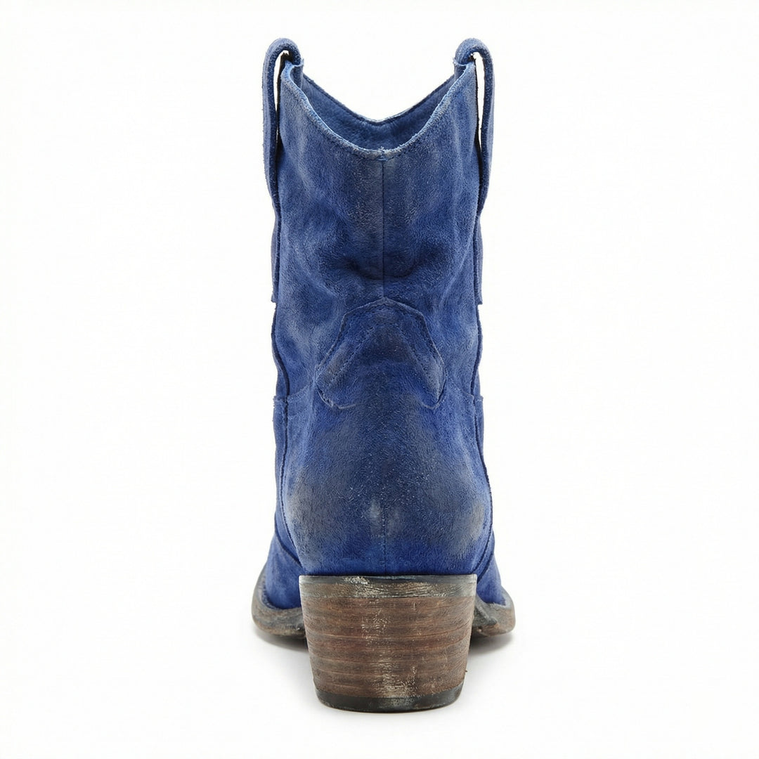 Kurze Cowboy-Stiefel | Western | Wildleder | Knöchel-Stiefel | Damenstiefel EB