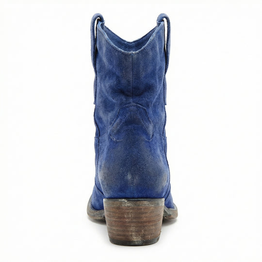 Kurze Cowboy-Stiefel | Western | Wildleder | Knöchel-Stiefel | Damenstiefel EB