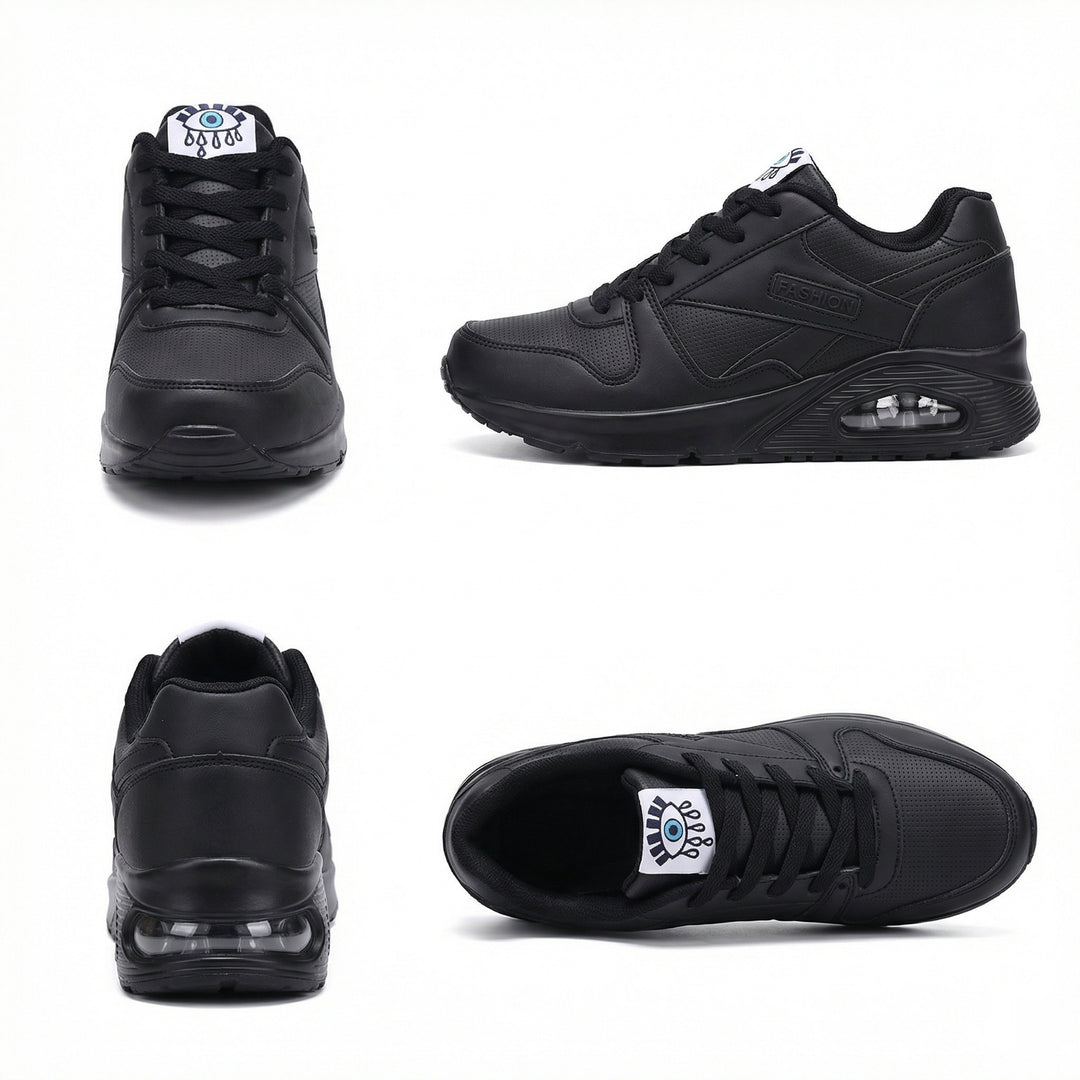 EB | Pu Orthopädische Damen Sneaker mit Schwarzem Augenprint