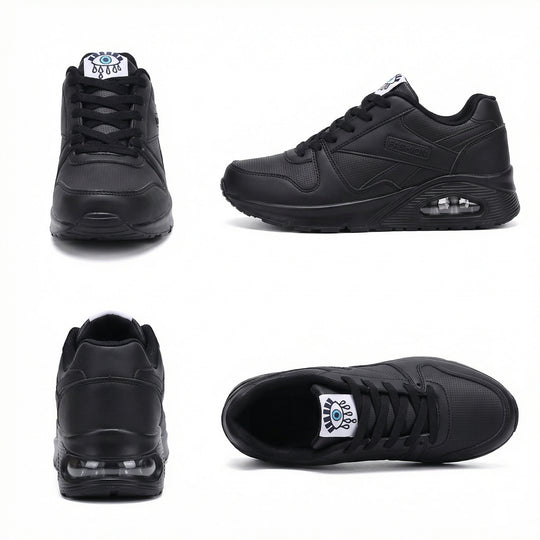 EB | Pu Orthopädische Damen Sneaker mit Schwarzem Augenprint