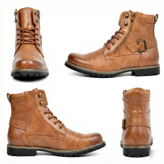 Motorradstiefel aus echtem Leder EB