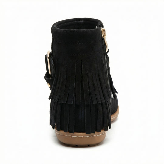 Vintage Warme Fransen Knöchelschuhe EB