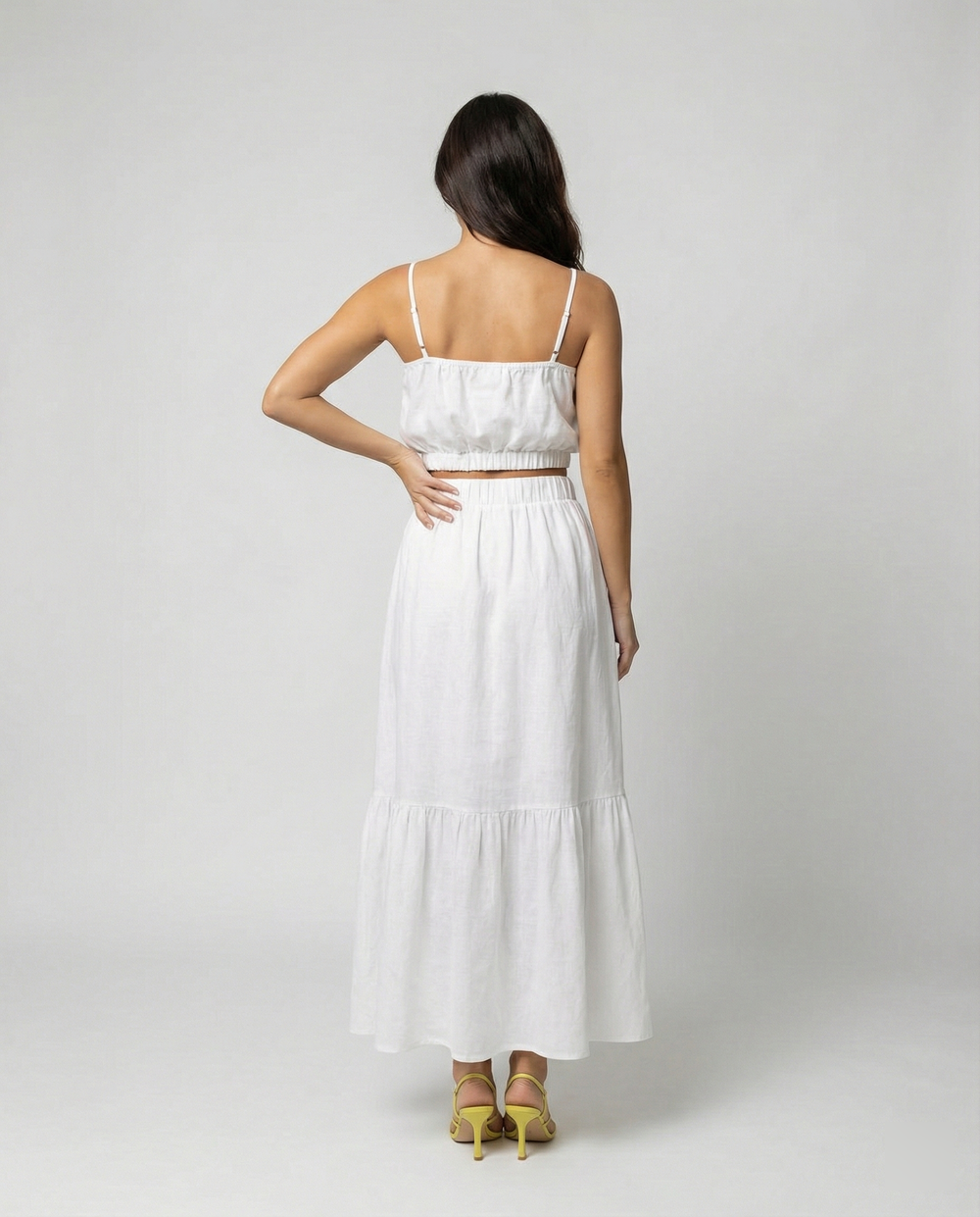 Damen Sommerliches Zweiteiler-Kleid mit fließendem Schnitt und praktischen Taschen EB