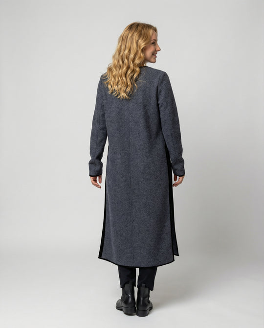 Langes Damen Midikleid in Lockerer Form mit Seitenschlitz | EB