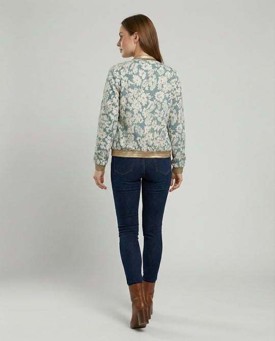 Damen Bomberjacke mit Blumenmuster | EB