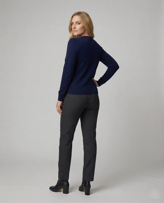 Damen Feinstrick Cardigan mit Knopfleiste und weichem Material EB