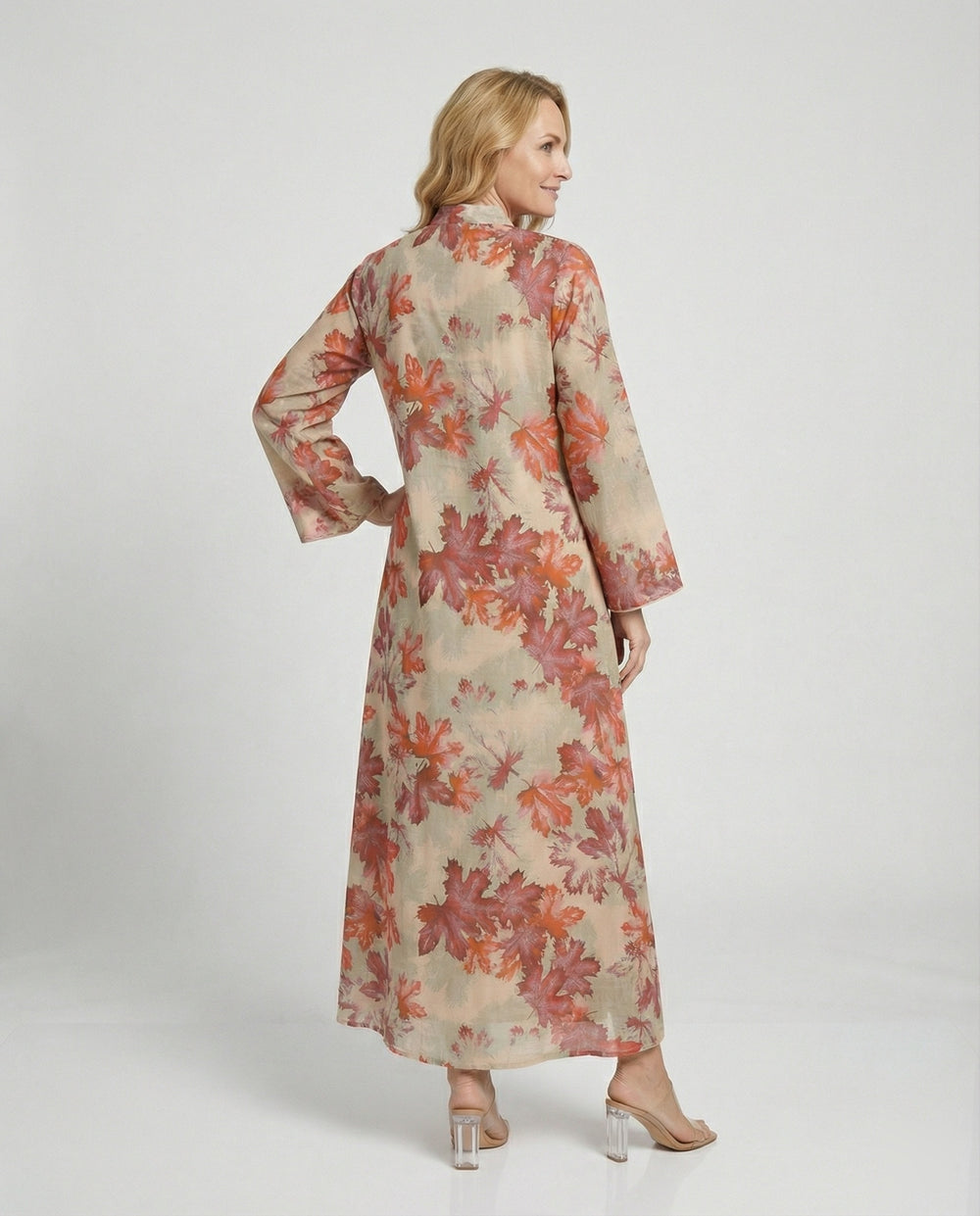 Maxikleid Damen Kimono Stil