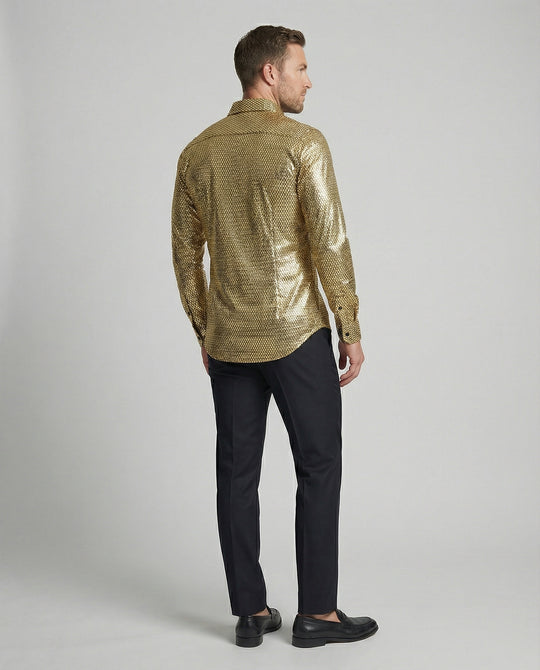 Herren Hemd mit glanzvollem Wabenmuster EB