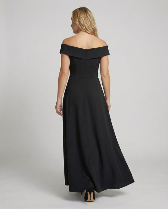EB | Elegantes Off-Shoulder Langes Catwalk Abendkleid