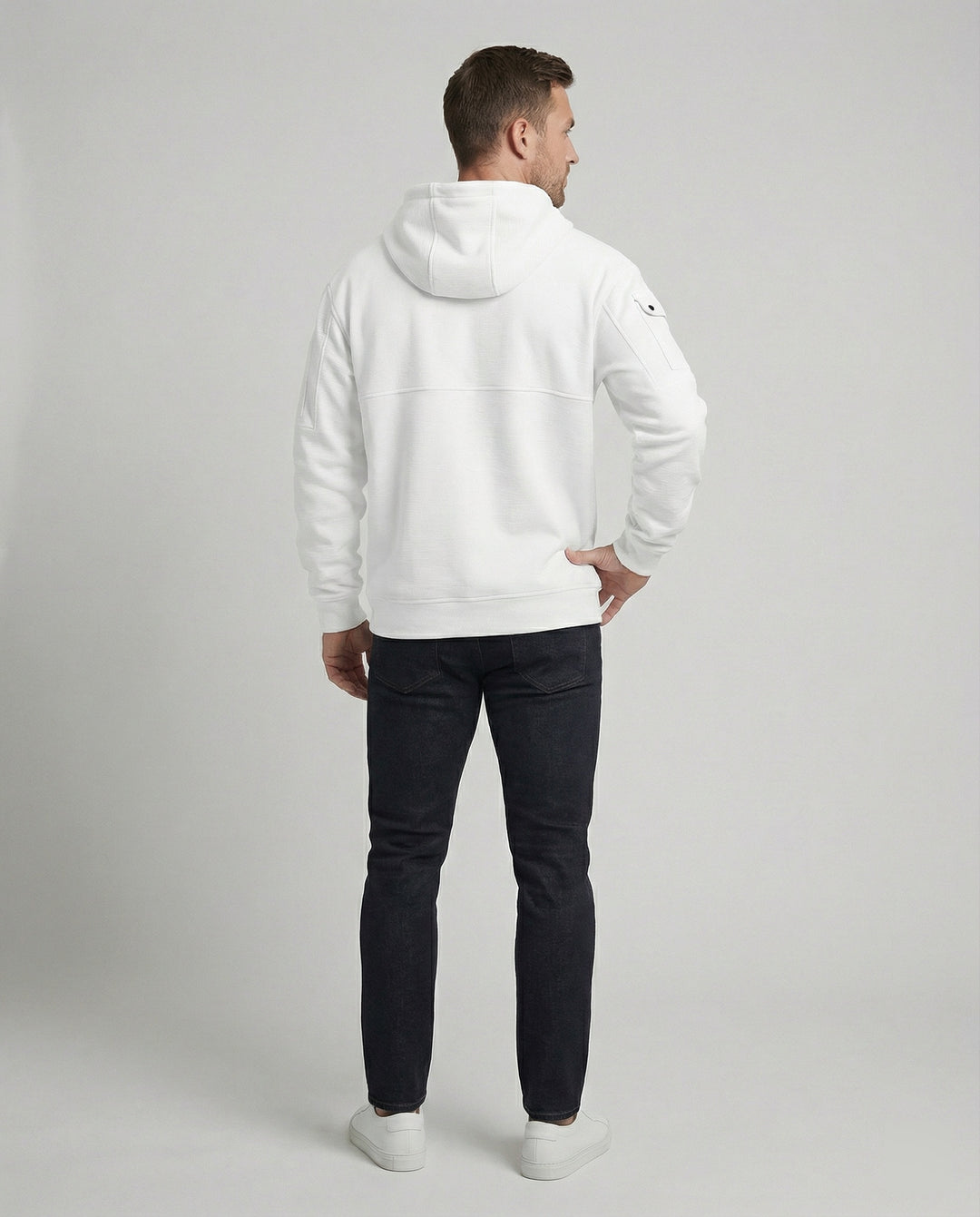 EB | Stylischer Alltags-Herren-Hoodie mit Halb-Zip-Design