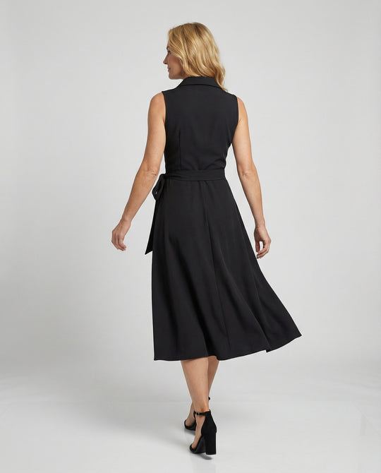 Damen Wickelkleid Freizeitkleid mit Gürtel