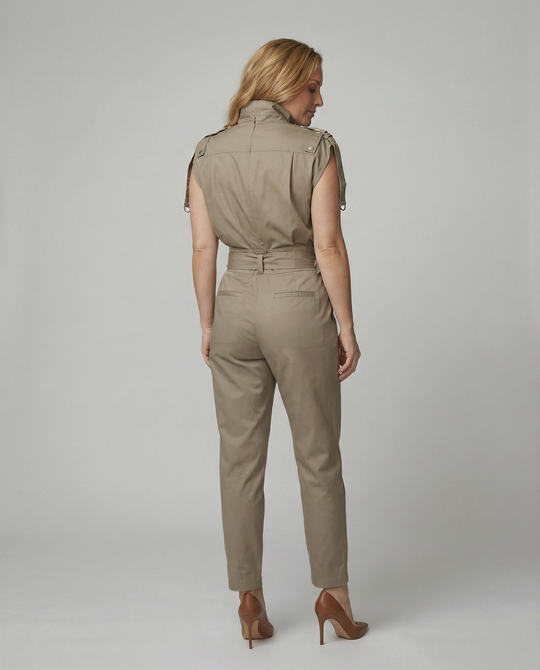 EB | Damen Stylischer Moderner Jumpsuit Ärmellos