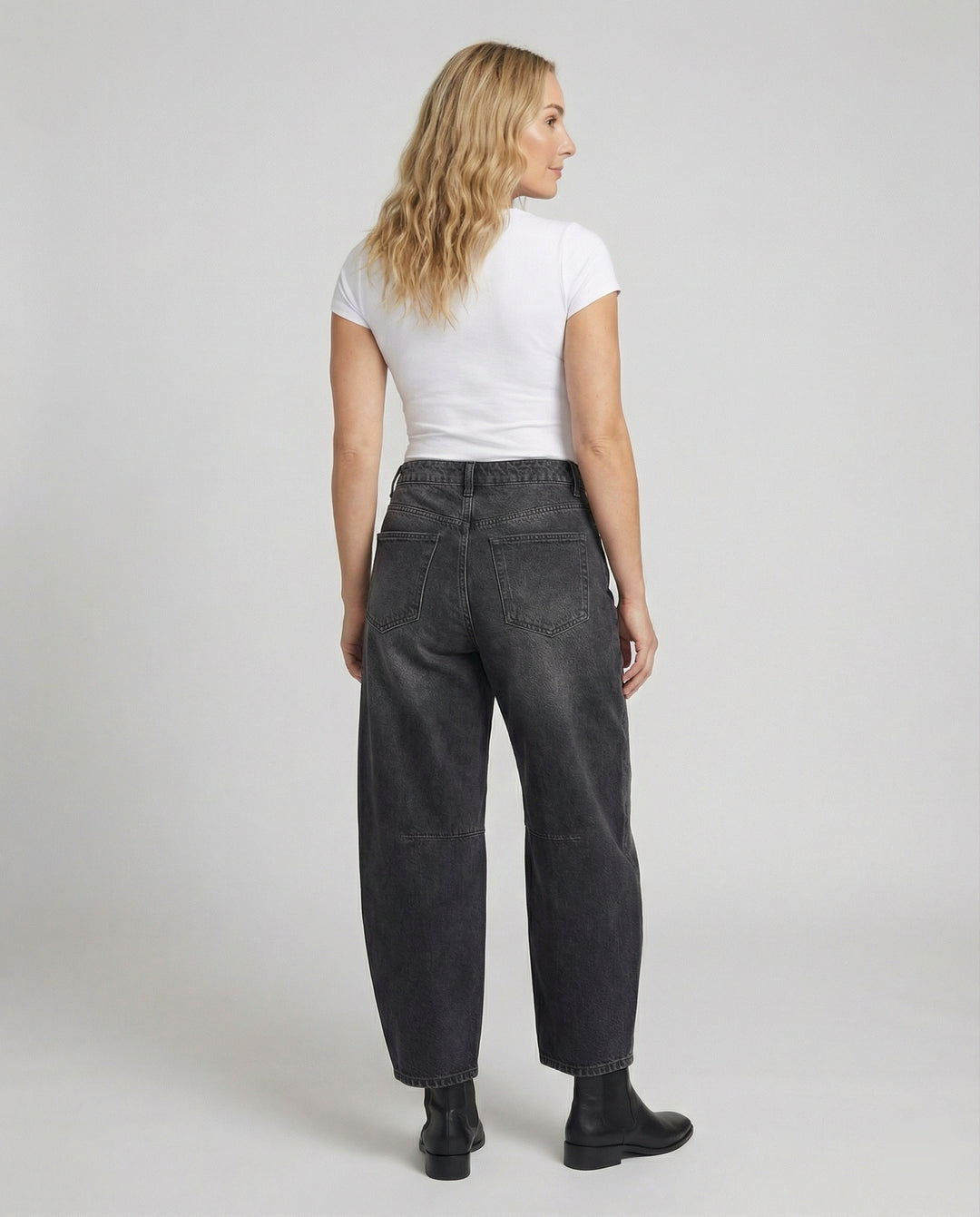 EB | Mid Rise Barrel Jeans für Damen