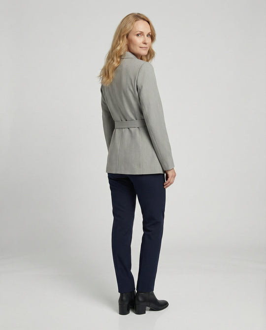 Taillierter Blazer Mit Bindegürtel Damen