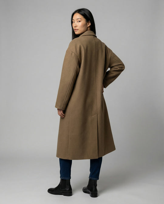 Damen Oversized Wollmantel EB