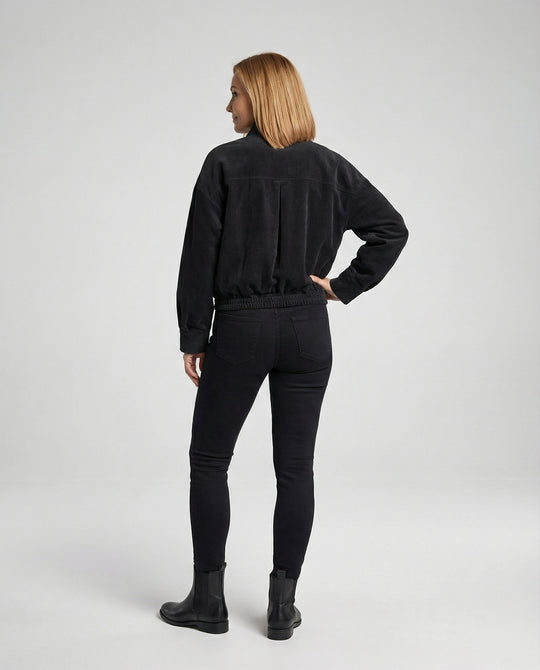 Damen Cordjacke mit Stehkragen