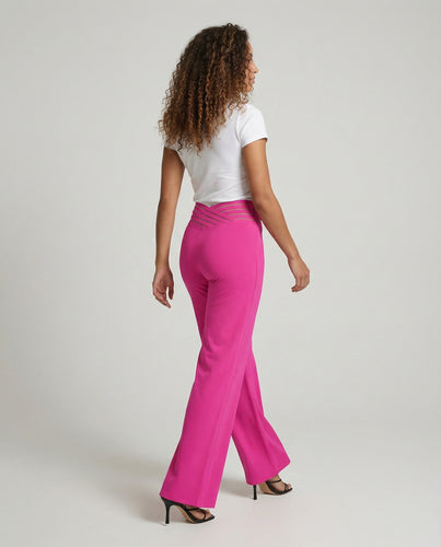 Damen Weit geschnittene Palazzo-Hose mit trendigen Cut-Outs EB