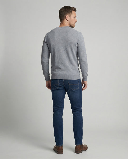 Herren V-Ausschnitt Feinstrickpullover EB