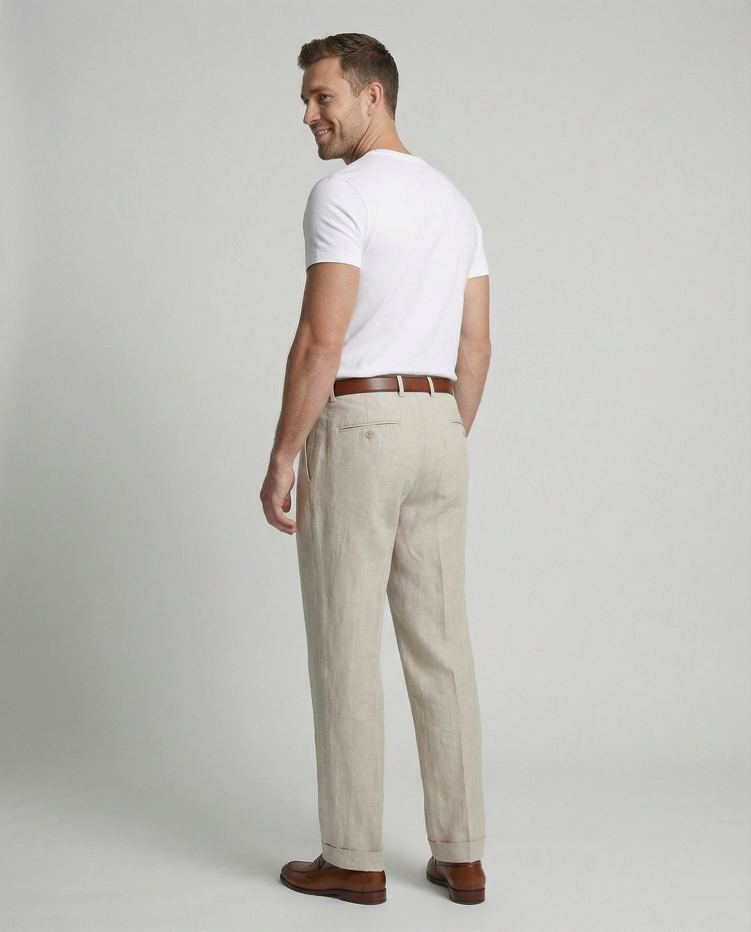 Herren elegante und bequeme Leinenhose EB