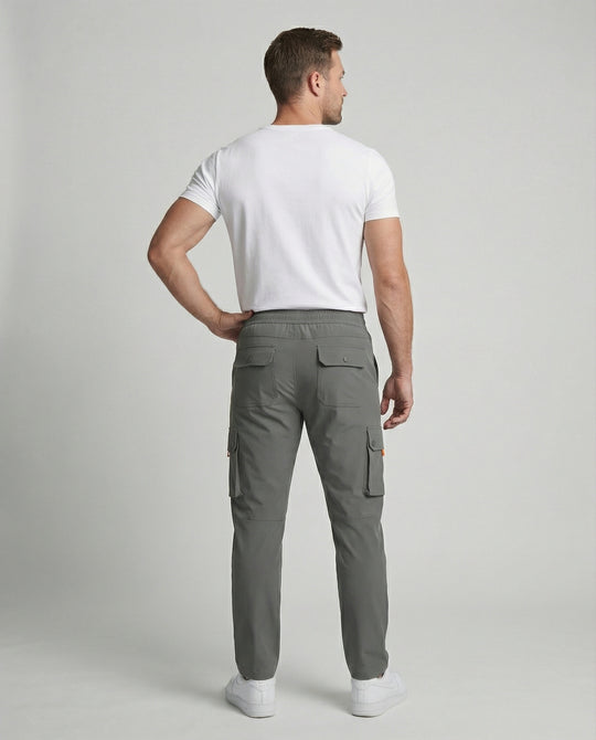 Herren cargo Hose mit innovativen Taschen und elastischem Bund Hedi-Mode