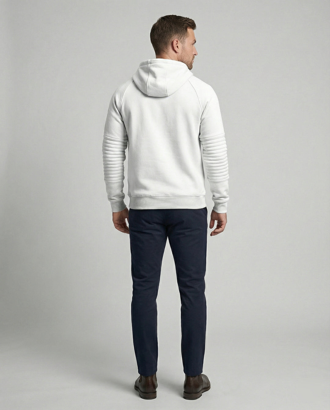 Herren sportlicher Hoodie mit praktischen Reißverschlusstaschen und verstellbarem Kapuzenzug EB