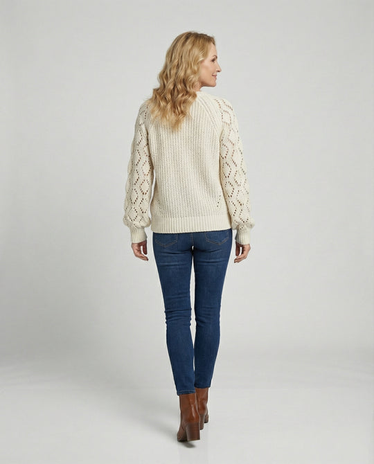 Damen Strickpullover V-Ausschnitt Weit