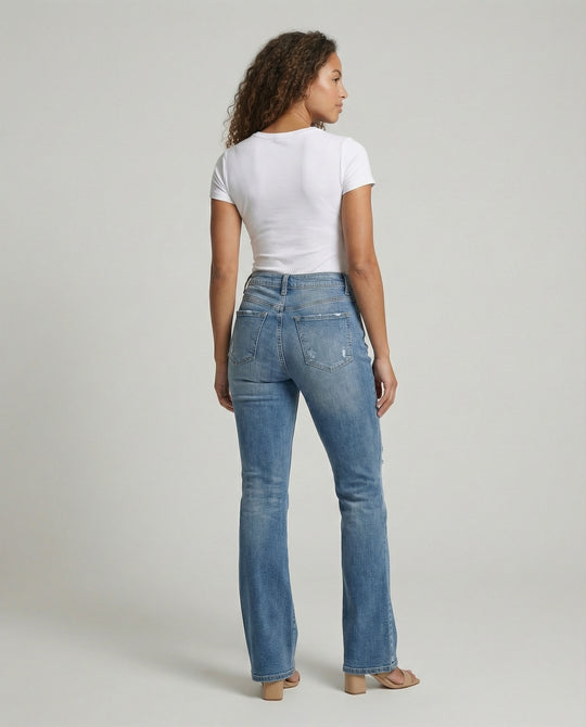 Damen Bootcut-Jeans im Vintage-Stil EB