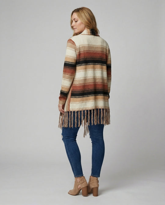 EB | Schick Gestreifte Poncho Weste