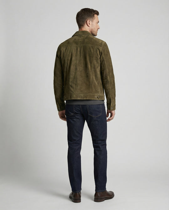 Herren Vegan lederjacke im lässigen Stil mit praktischen Taschen EB