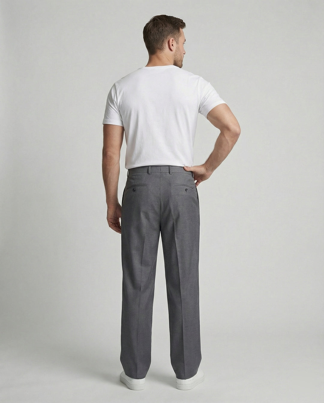 Freizeitkleidung Herren Bundfaltenhose Weit