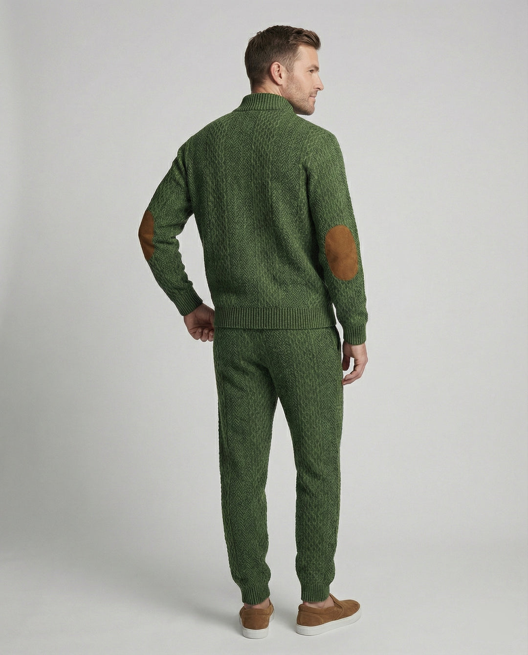 Herren Strickanzug mit Stehkragen