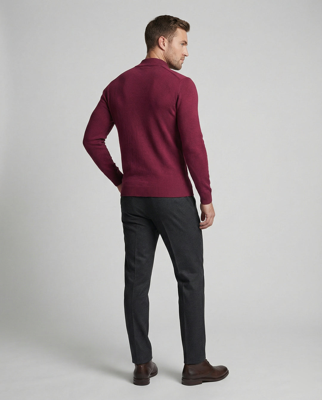 Herren eleganter Pullover mit Stehkragen EB