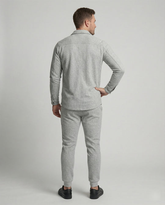 Herren elegantes Freizeitanzug mit modischem Streifenmuster EB