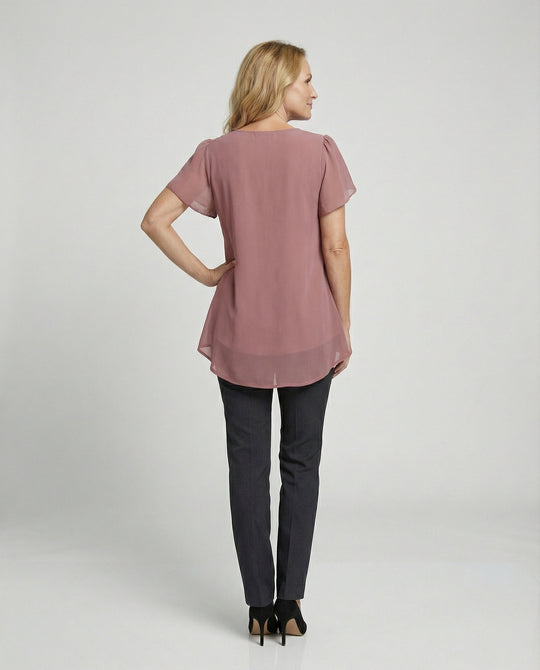Tunika Bluse Damen mit Schmetterlingsärmeln