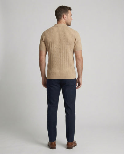 Herren Kurzarm-Strickhemd