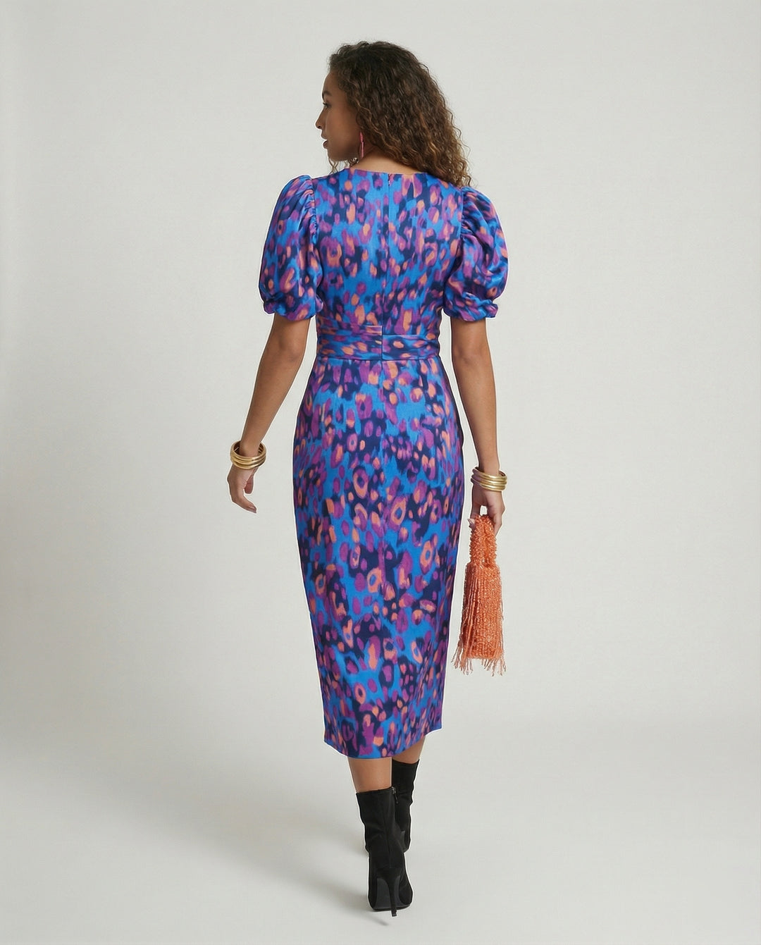 Damen Abendkleid mit voluminösen Puffärmeln EB