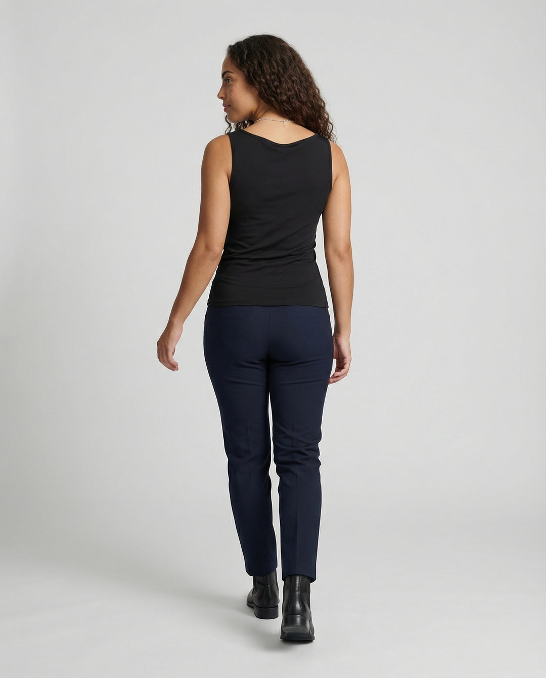 Damen Drapierter Front Ärmelloses Top EB