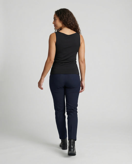 Damen Drapierter Front Ärmelloses Top EB