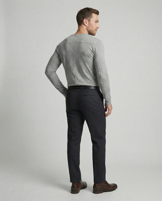 Herren lässiges V-Ausschnitt Langarmshirt EB