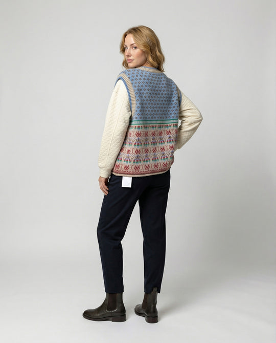 Damen Woll Strickjacke mit übergroßem Druck & Gemütlichem Design | EB