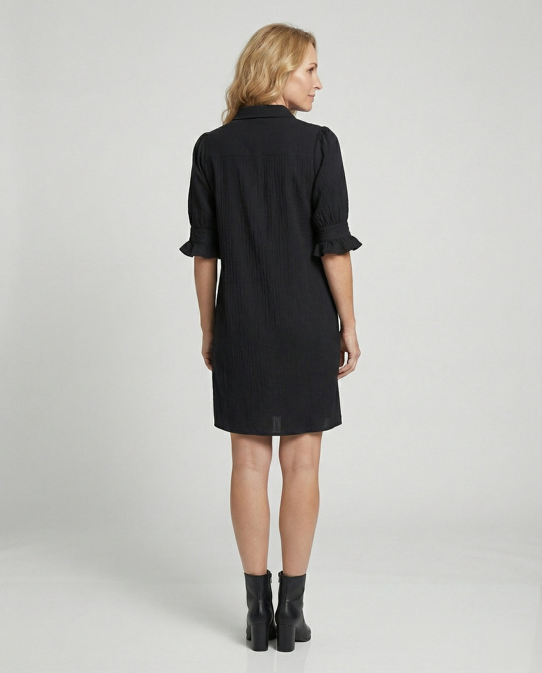 Hemdblusenkleid Damen mit Taschen
