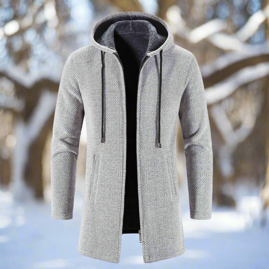 EB | Jacke Mittellang Reißverschluss mit Kapuze Warm und Bequem