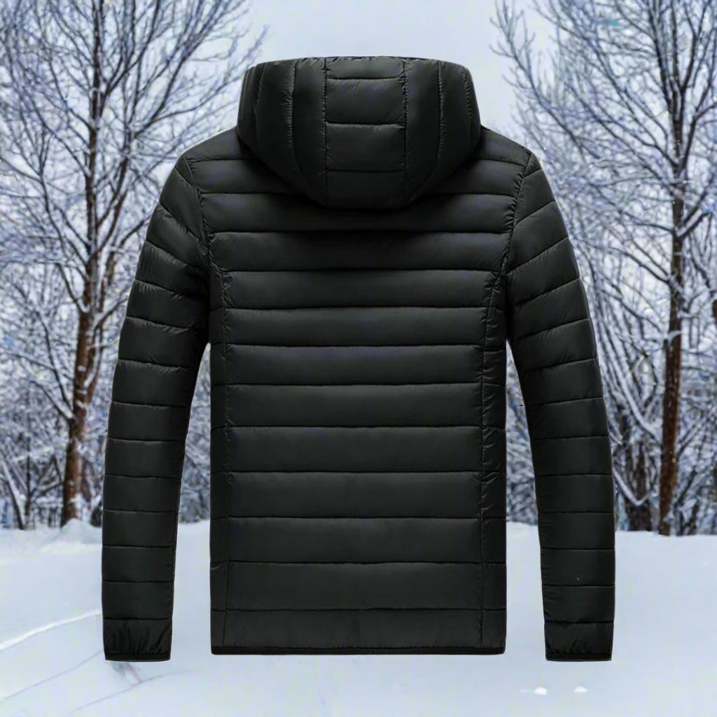 EB | Nylon Pufferjacke mit Kapuze, gesteppte Pufferjacke