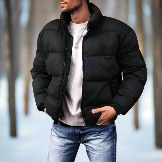 EB | Daunenjacke Isolierend und Leicht Hoher Kragen Gestepptes Design Winddicht und Warm