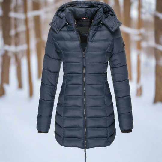 EB | Kapuzen-Daunenjacke - Gequiltete Langjacke