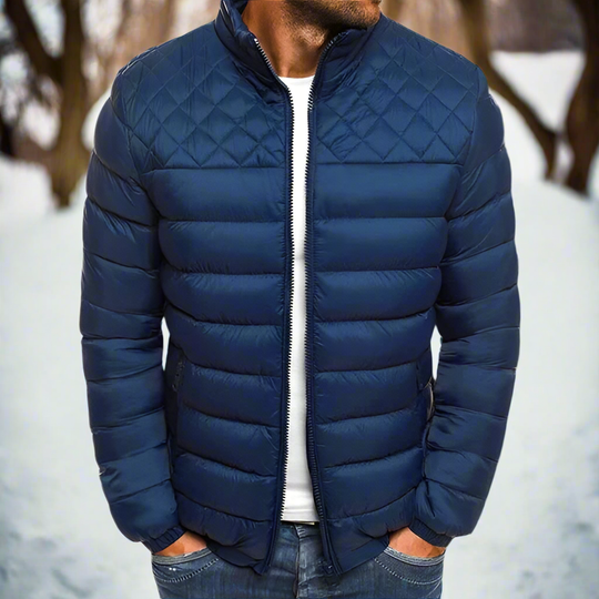 EB | Steppgefütterte Jacke Stehkragen Reißverschluss Vorderjacke