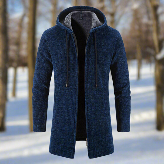 EB | Jacke Mittellang Reißverschluss mit Kapuze Warm und Bequem