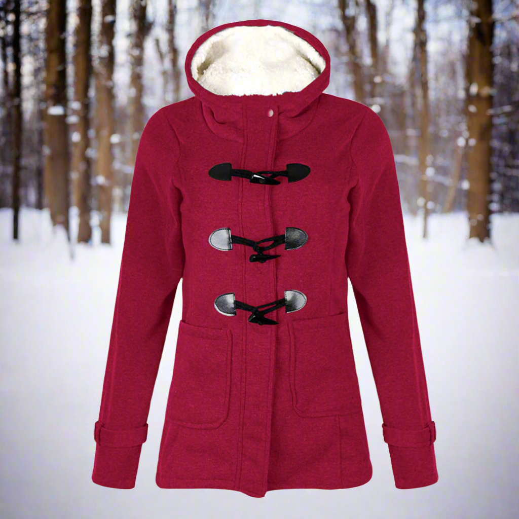 EB | Woll Toggle Duffle Coat - Kapuzen Fleece Gefütterter Duffle Coat