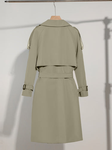 EB | Mantel mit Gürtel-Design Casual Plus Size für Frauen Perfekt für lässige Tage